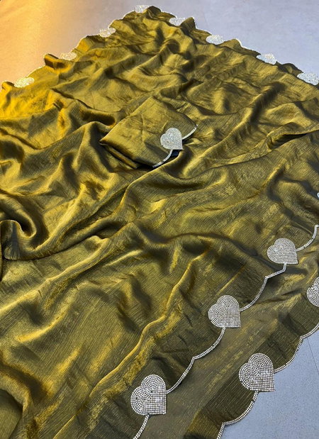 TEW Soft Space Silk Dimaond Work Sarees Wholesale In India